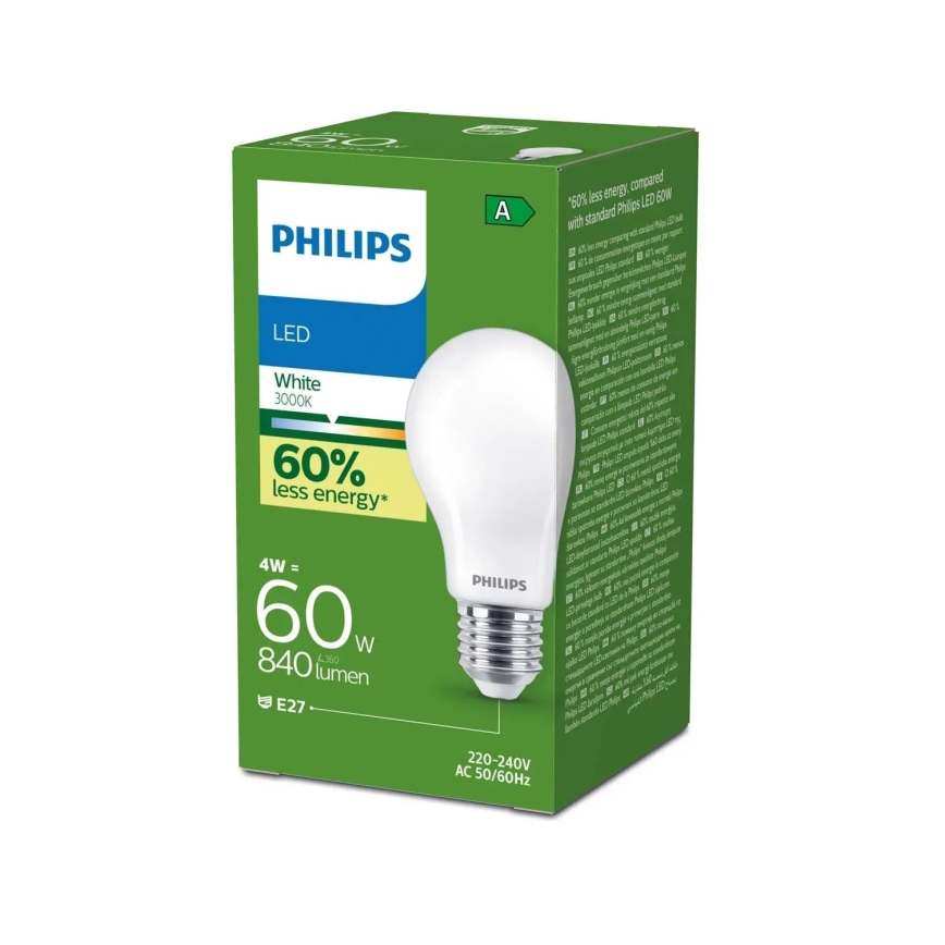 Lâmpada LED ULTRAEFFICIENT Philips A60 E27/4W/230V 3000K