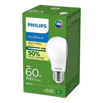 Lâmpada LED ULTRAEFFICIENT Philips E27/4W/230V 2700K