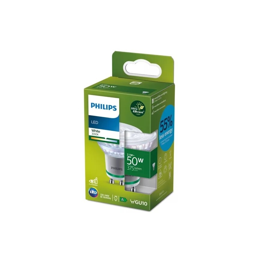 Lâmpada LED ULTRAEFFICIENT Philips PAR16 GU10/2,1W/230V 3000K