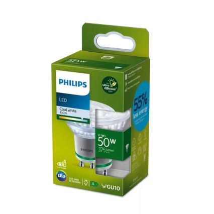 Lâmpada LED ULTRAEFFICIENT Philips PAR16 GU10/2,1W/230V 4000K