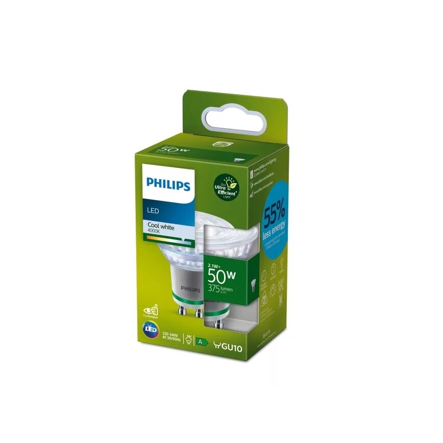 Lâmpada LED ULTRAEFFICIENT Philips PAR16 GU10/2,1W/230V 4000K