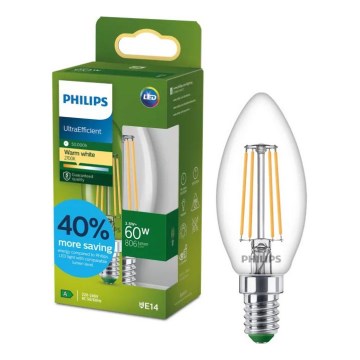 Lâmpada LED ULTRAEFFICIENT VINTAGE Philips B35 E14/3,8W/230V 2700K