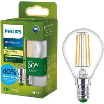 Lâmpada LED ULTRAEFFICIENT VINTAGE Philips P45 E14/3,8W/230V 2700K