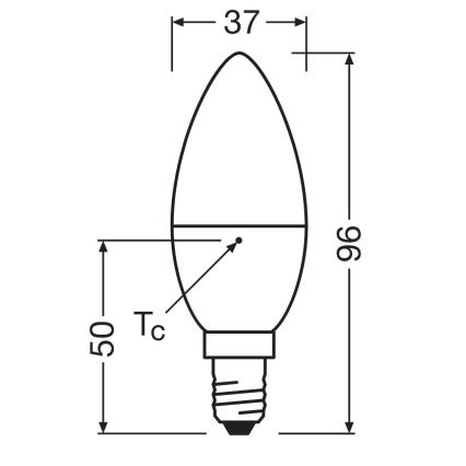 Lâmpada LED VALUE B40 E14/4,9W/230V 6500K - Osram