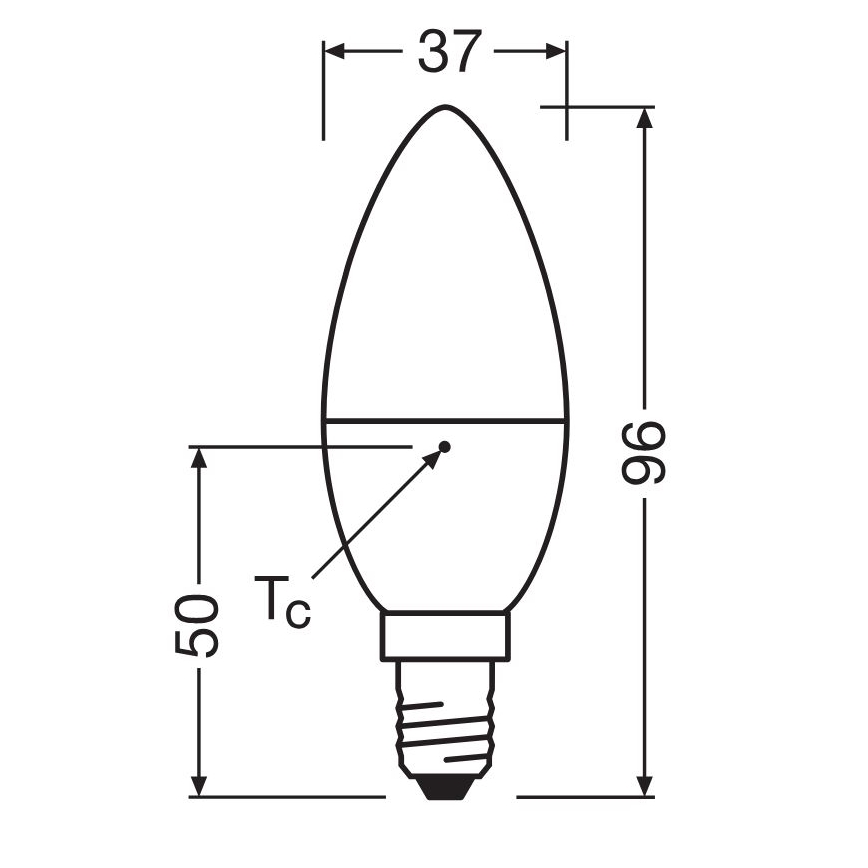 Lâmpada LED VALUE B40 E14/4,9W/230V 6500K - Osram