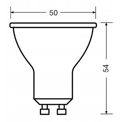 Lâmpada LED VALUE PAR16 GU10/4,5W/230V 4000K 120° preto - Osram