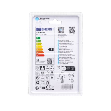 Lâmpada LED VINTAGE A60 E27/10W/230V 2200K - Aigostar