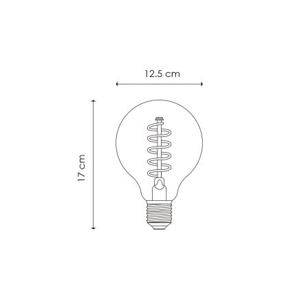 Lâmpada LED Dimável VINTAGE EDISON G125 E27/4W/230V 2200K