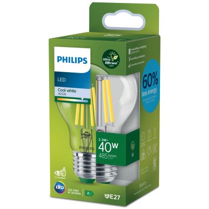 Lâmpada LED VINTAGE Philips A60 E27/2,3W/230V 4000K