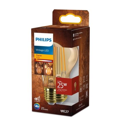 Lâmpada LED VINTAGE Philips A60 E27/3,1W/230V 1800K