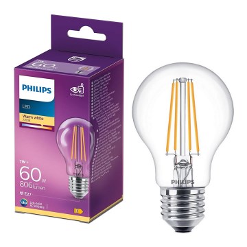 Lâmpada LED VINTAGE Philips A60 E27/7W/230V 2700K