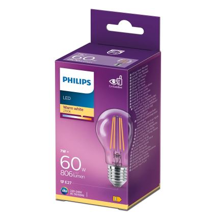 Lâmpada LED VINTAGE Philips A60 E27/7W/230V 2700K