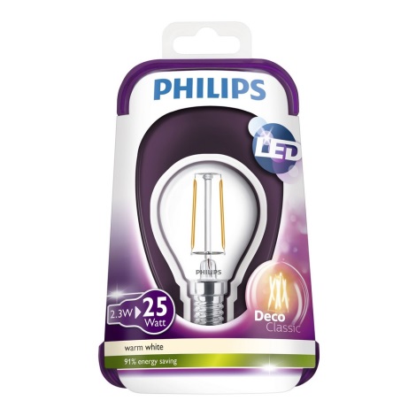 Lâmpada LED VINTAGE Philips E14/2,3W/230V 2700K