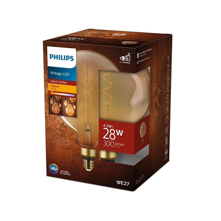 Lâmpada LED VINTAGE Philips E27/4,5W/230V 1800K