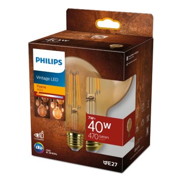 Lâmpada LED Vintage Philips G95 E27/7W/230V 1800K