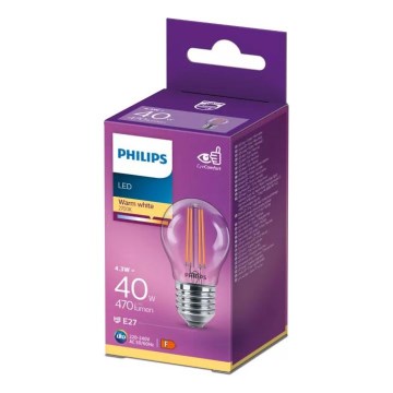 Lâmpada LED VINTAGE Philips P45 E27/4,3W/230V 2700K