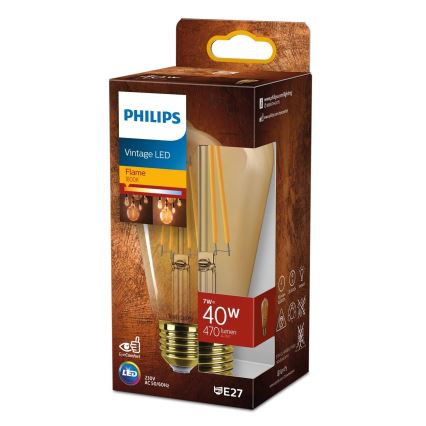 Lâmpada LED VINTAGE Philips ST64 E27/7W/230V 1800K