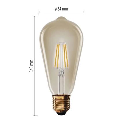 Lâmpada LED VINTAGE ST64 E27/4,5W/230V 2200K