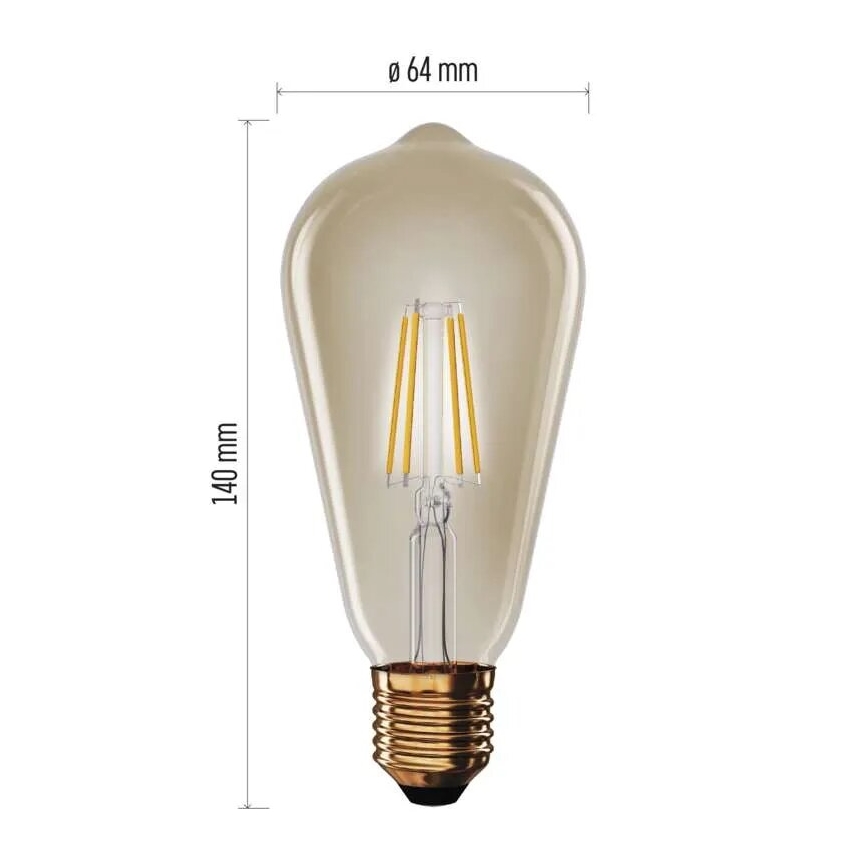 Lâmpada LED VINTAGE ST64 E27/4,5W/230V 2200K