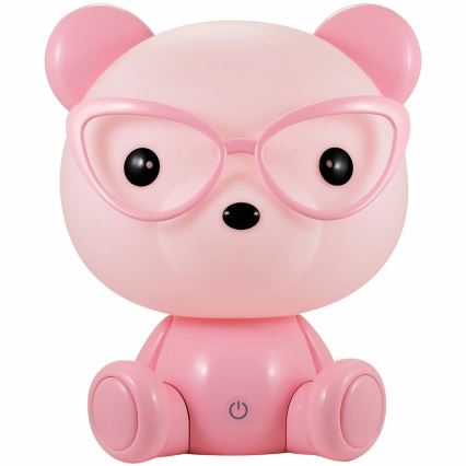 Lâmpada noturna de criança fosca LED LED/2,5W urso rosa