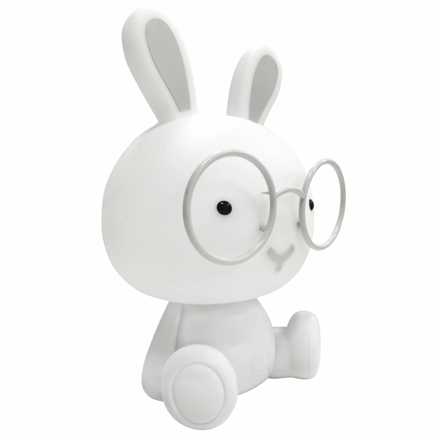 Luminária Noturna Infantil LED RGBW Regulável LED/2,5W/230V Coelho Branco