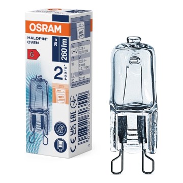 Lâmpada para forno HALOPIN G9/25W/230V 2700K - Osram