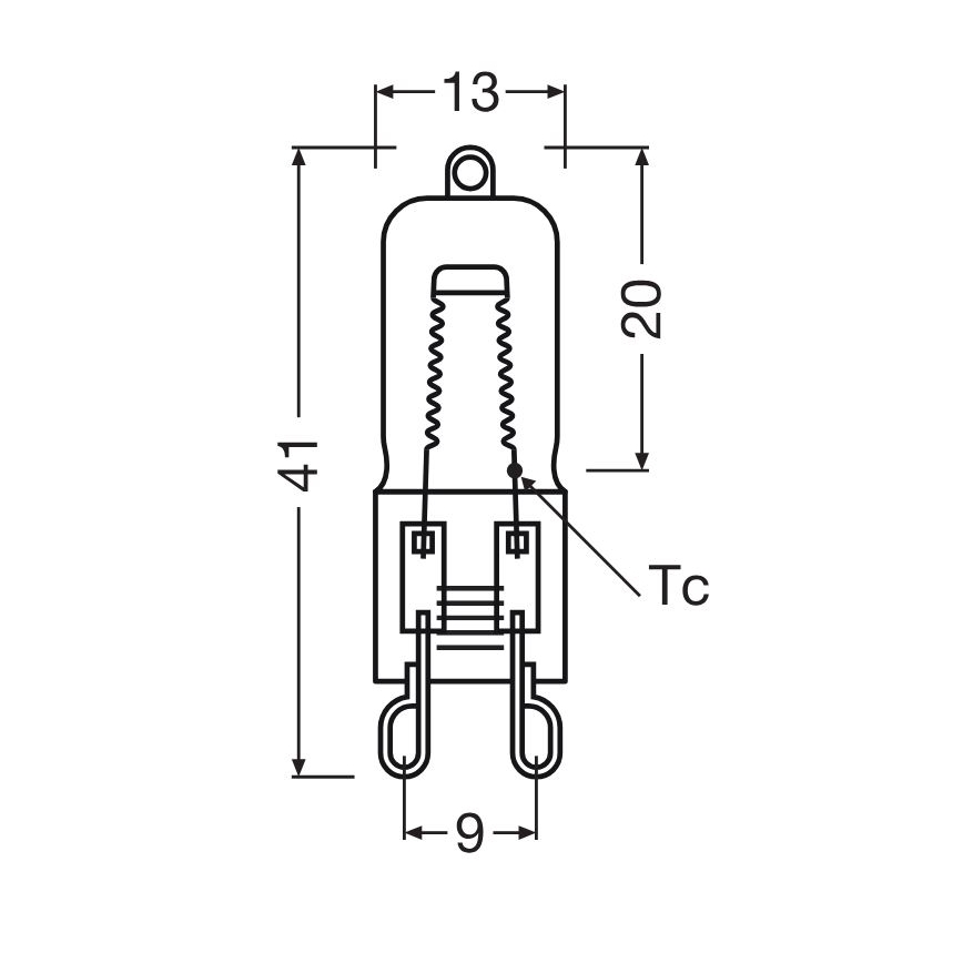 Lâmpada para forno HALOPIN G9/25W/230V 2700K - Osram