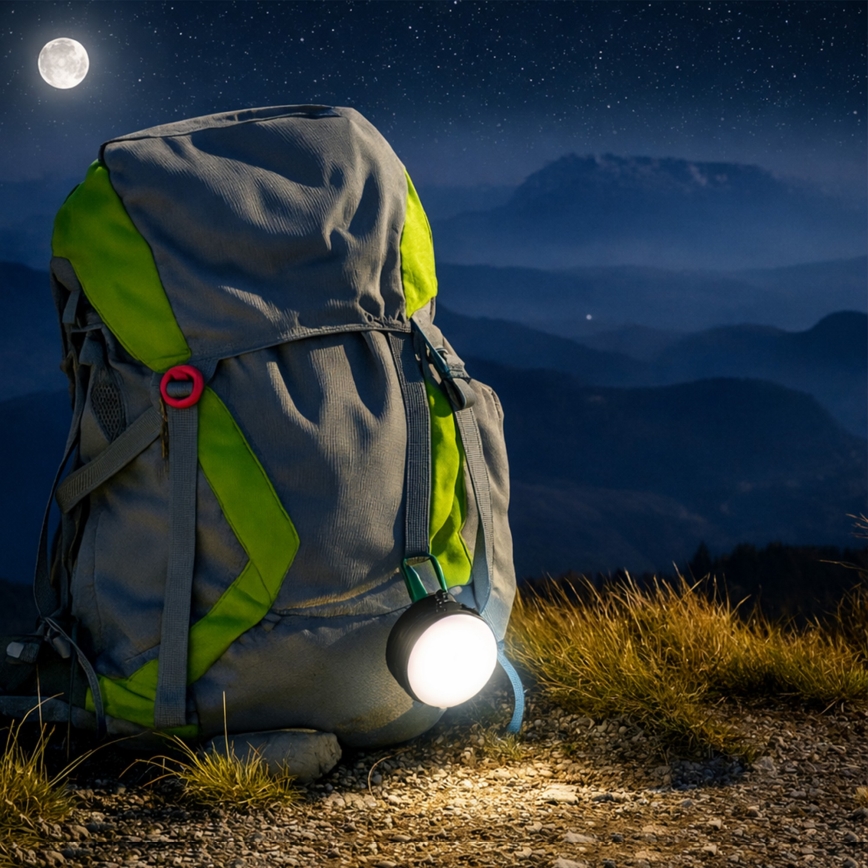 Lâmpada portátil recarregável LED LUMINA POCKET LED/5V 500 mAh preta