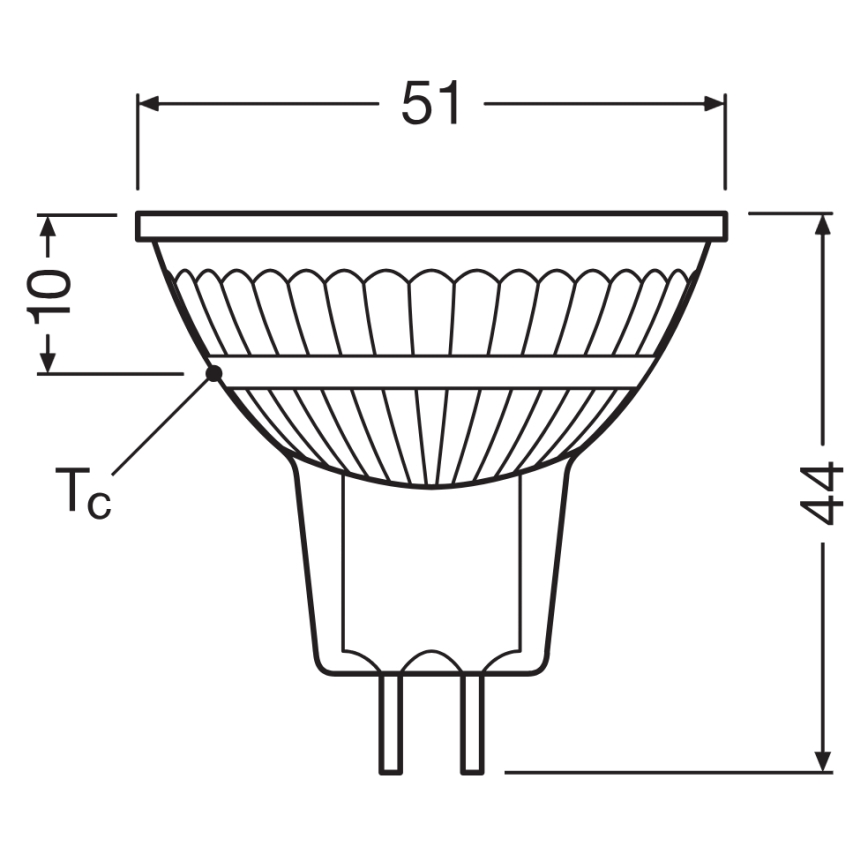 Lâmpada refletora LED dimerizável MR16 GU5,3/5,3W/12V 4000K 36° IRC 97 - Ledvance