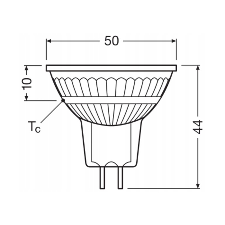 Lâmpada LED refletora dimerizável MR16 GU5,3/6,8W/12V 4000K 36° IRC 90 - Ledvance