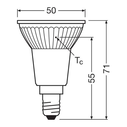 Lâmpada refletora LED PAR16 E14/4,5W/230V 2700K 36° - Ledvance