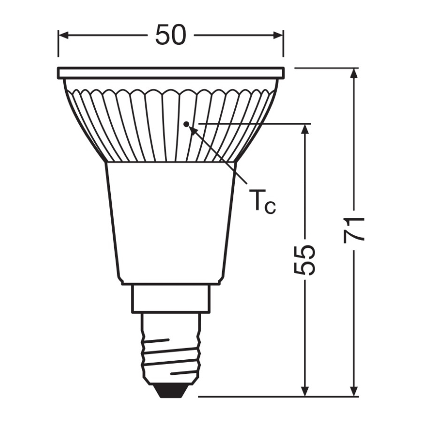 Lâmpada refletora LED PAR16 E14/4,5W/230V 2700K 36° - Ledvance