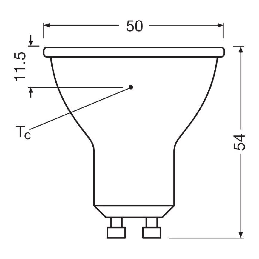Lâmpada refletora LED PAR16 GU10/6,9W/230V 2700K 120° - Ledvance