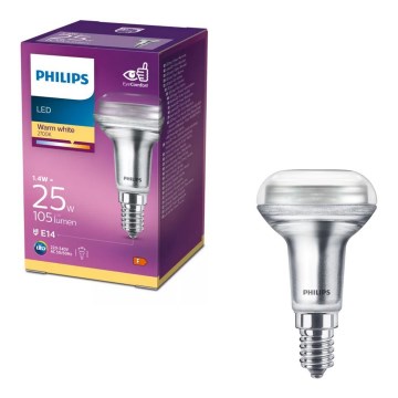Lâmpada refletora LED Philips R50 E14/1,4W/230V 2700K