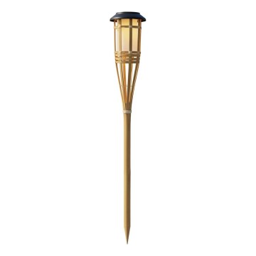 Lâmpada solar BAMBOO LED, 1,2 V, 150 mAh, 1800 K, 56 cm, IP44, bege