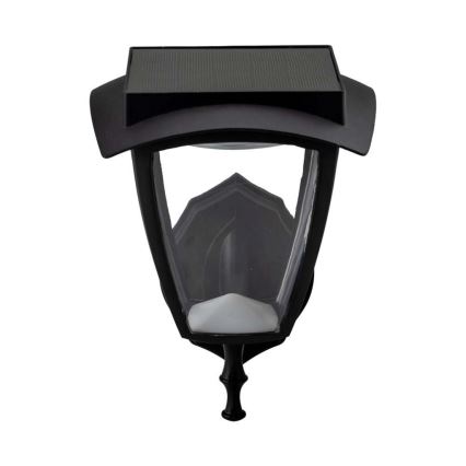 Lâmpada solar de parede LED/2W/3,7V 3000/6000K IP65 2200 mAh preta