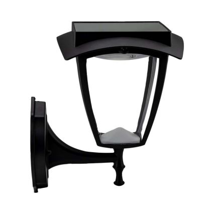 Lâmpada solar de parede LED/2W/3,7V 3000/6000K IP65 2200 mAh preta