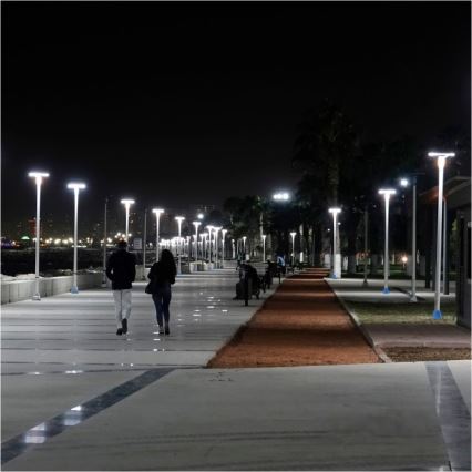 Luminária solar de rua LED com sensor LUVIA LED/15W/3,2V 6500K IP54 5400 mAh + comando remoto