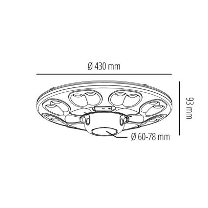Luminária solar de rua LED com sensor LUVIA LED/15W/3,2V 6500K IP54 5400 mAh + comando remoto