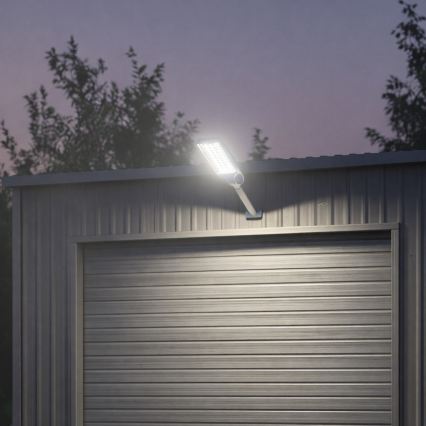 Lâmpada solar de rua LED regulável com sensor VENICE LED/100W/3,2V 6000 mAh IP65 preta + controlo remoto