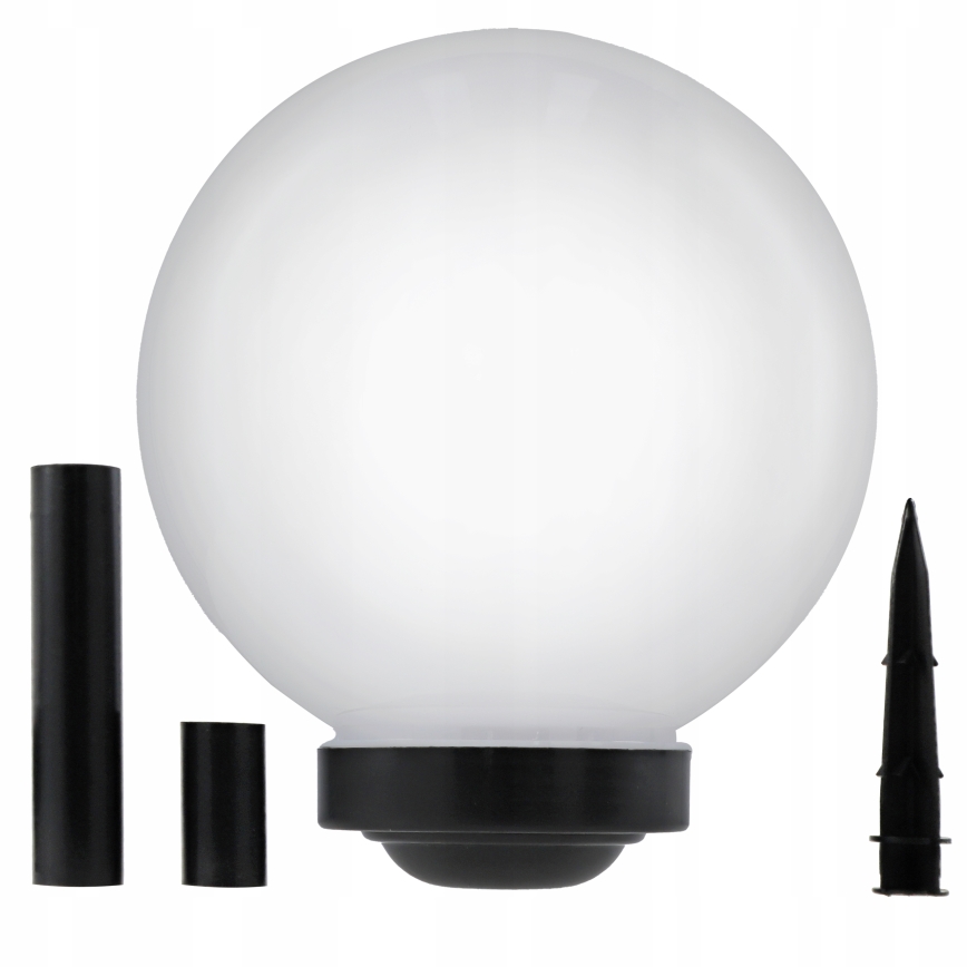 Lâmpada solar LED 1,2 V, 6500 K, 200 mAh, diâmetro 25 cm, IP44, branca/preta