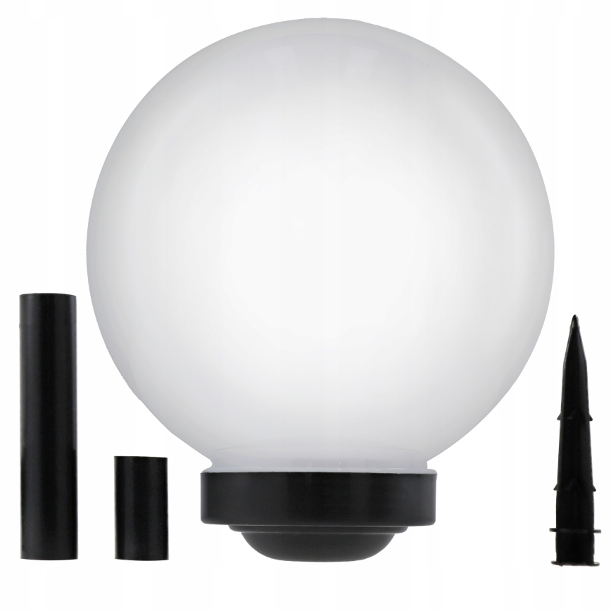 Lâmpada solar LED/1,2V 6500K 200 mAh Ø 30 cm IP44 branca/preta