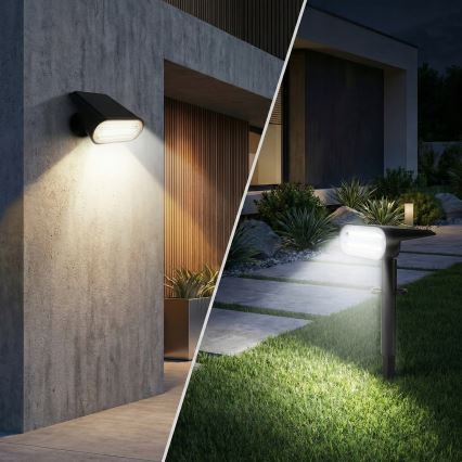 Lâmpada solar LED 2 em 1 LED/3,7V 1200 mAh IP54 preta