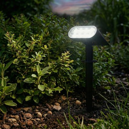 Lâmpada solar LED 2 em 1 LED/3,7V 1200 mAh IP54 preta