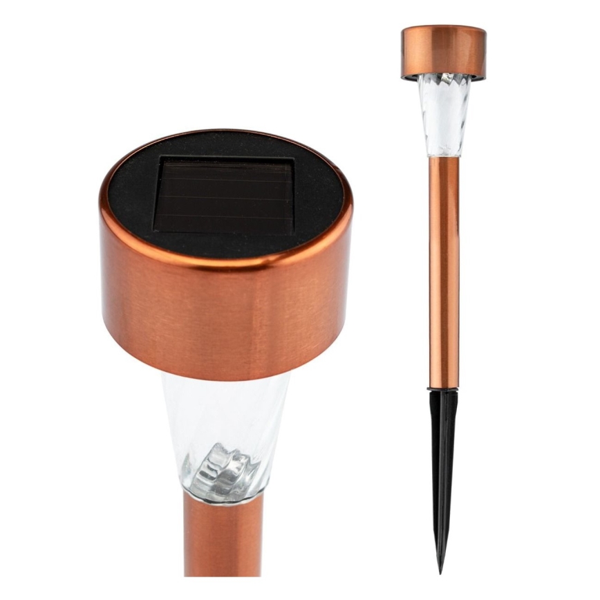 Lâmpada Solar LED LED/2V 40 mAh IP44 cobre