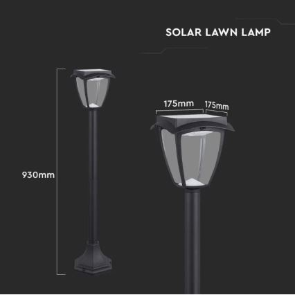 Lâmpada Solar LED LED/2W/230V 93 cm 3000/6000K IP65 2200 mAh