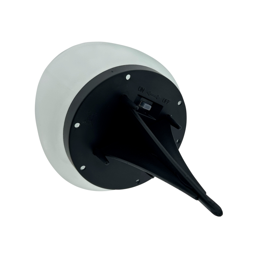 Lâmpada solar LED 2x LED / 1,2 V 300 mAh IP44 preto/branco