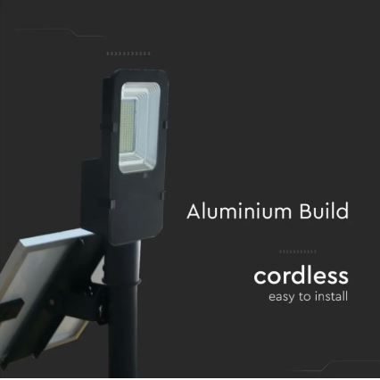 Luminária solar de rua LED regulável LED/50W/6,4V 4000K IP65 50000 mAh + controlo remoto