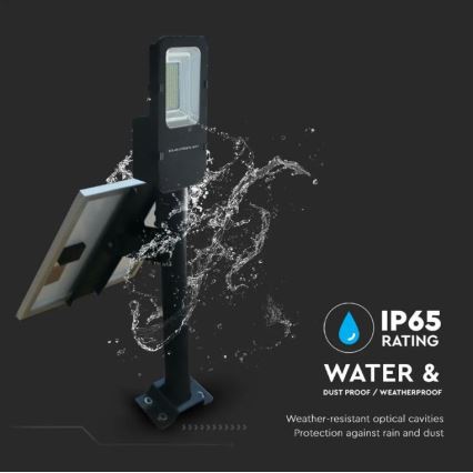 Luminária solar de rua LED regulável LED/50W/6,4V 4000K IP65 50000 mAh + controlo remoto