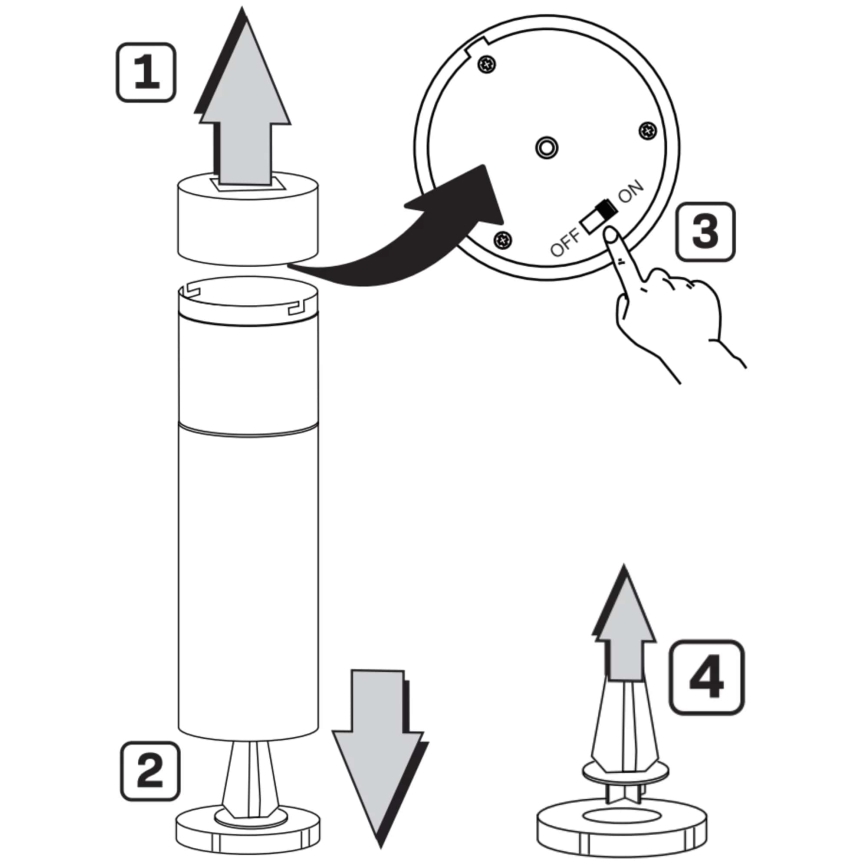 Lâmpada Solar LED BART LED/1,2V 150 mAh IP44